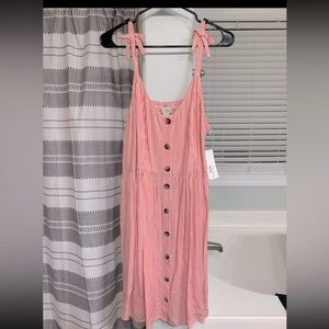 Pink stripped dress nwt